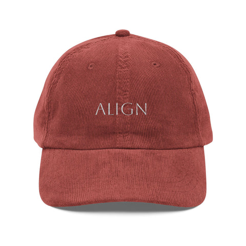 Align Embroidered Corduroy Cap — Vintage Washed Dad Hat