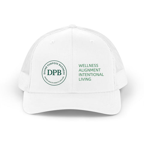 Trucker Hat — "Wellness Alignment Intentional Living" Retro Logo Cap