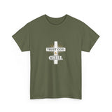 Trust God & Chill T‑Shirt — Inspirational Christian Tee with Cross Design