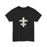 Trust God & Chill T‑Shirt — Inspirational Christian Tee with Cross Design