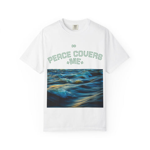 Peace Covers Me T-Shirt — Ocean Wave Graphic Tee