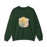 Religious Sweatshirt - My Heavenly Father Watercolor Cross Crewneck