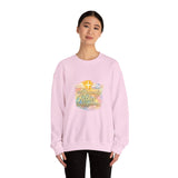 Religious Sweatshirt - My Heavenly Father Watercolor Cross Crewneck