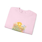 Religious Sweatshirt - My Heavenly Father Watercolor Cross Crewneck