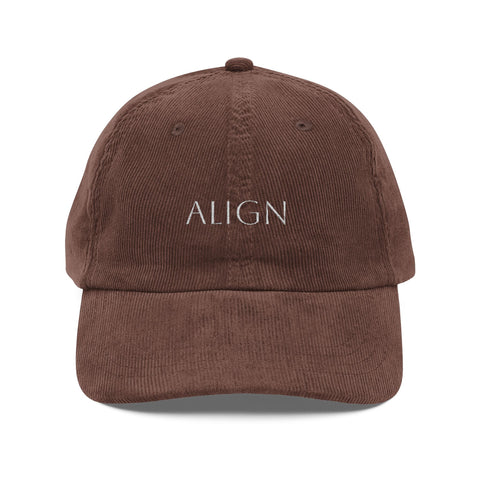 Align Embroidered Corduroy Cap — Vintage Washed Dad Hat