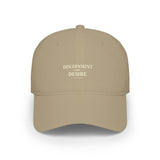 Discernment Over Desire Baseball Cap — Minimalist Red Low-Profile Hat