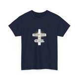 Trust God & Chill T‑Shirt — Inspirational Christian Tee with Cross Design