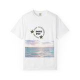 Ocean Sunrise T-Shirt — 'Don't Destruct Over Discernment' Graphic Tee