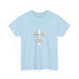 Trust God & Chill T‑Shirt — Inspirational Christian Tee with Cross Design
