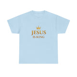 Jesus Is King T‑Shirt — Gold Crown Christian Tee