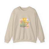 Religious Sweatshirt - My Heavenly Father Watercolor Cross Crewneck