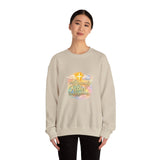 Religious Sweatshirt - My Heavenly Father Watercolor Cross Crewneck
