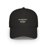 Discernment Over Desire Baseball Cap — Minimalist Red Low-Profile Hat