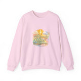 Religious Sweatshirt - My Heavenly Father Watercolor Cross Crewneck