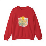 Religious Sweatshirt - My Heavenly Father Watercolor Cross Crewneck
